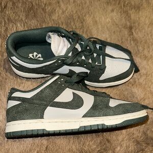 Nike Green and White Athletic Shoes